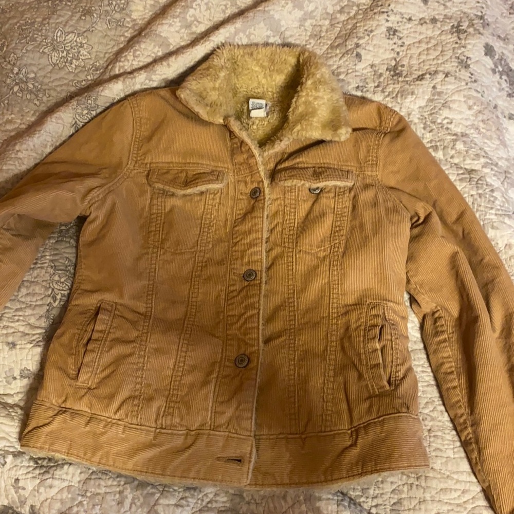 Gap corduroy fur lined coat.